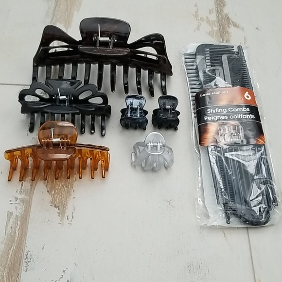 Lot / bundle of hair clips and tools - Picture 2 of 2